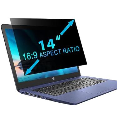 Imagem de Filtro de tela de privacidade para laptop 16:9 de 14 polegadas - Escudo de privacidade para monitor de computador e protetor de luz azul antirreflexo removível