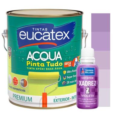 Imagem de Tinta Epóxi Branco Base Agua 3,6L p/ Azulejo Banheiro Cozinha + Corant