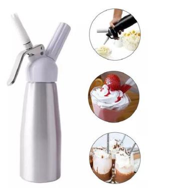 Imagem de Garrafa Sifão Chantilly 3 Bicos Profissional 500ml Prata - FRIGOPRO