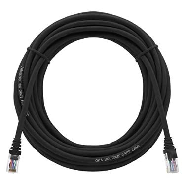 Imagem de Cabo de rede 9 Metros Patch Cord Cat6 100% Cobre Preto 9m - CPC
