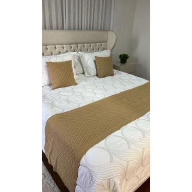 Imagem de Kit Peseira Manta Tricot Sala Cama Queen Sofá 230x60cm Veneza + 2 capa