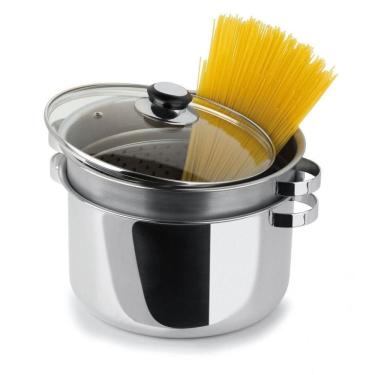 Imagem de Panela Espagueteira Escorredor Inox Indução 03 Peças