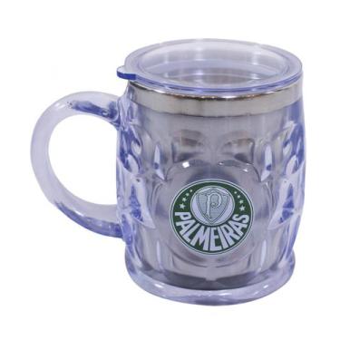 Imagem de Caneca Térmica Transparente Com Tampa 500ml Palmeiras - mileno
