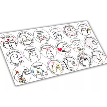 Imagem de Kit Com 18 Papel De Arroz Bento Cake Mini Bolo Flork 9,5 Cm para mini 