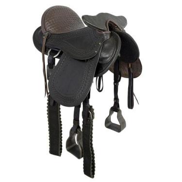 Imagem de Sela Australiana com Cabeça SV1054 - Marrom - Selaria Vertentes