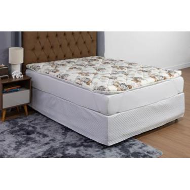 Imagem de PILLOW TOP LINHA PREMIUM ESTAMPADO 5cm ESPESSURA 100% ALGODÃO CAMA CAS