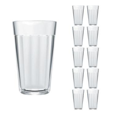 Imagem de Jogo 10 Copo Americano Long Drink 345ml Vidro Cerveja Nadir - NADIR FI