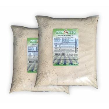 Imagem de Fertilizante Gesso Agricola Pacote 10Kg Sulfato Calcio Adubo - AGROADU