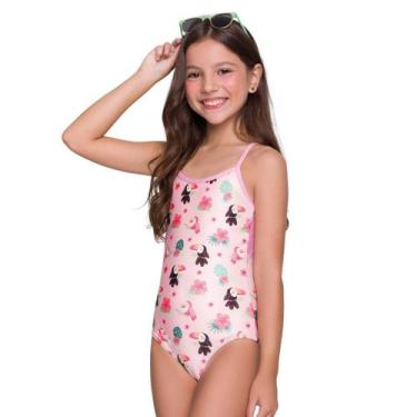 Imagem de Maiô Selene Alcinha Regulável Infantil, Rosa, 8