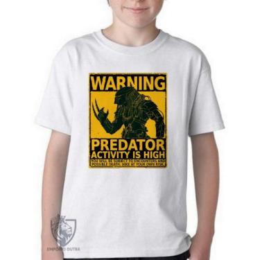 Imagem de Camiseta Infantil ou adulto  Predador cartaz Blusa Criança todos taman