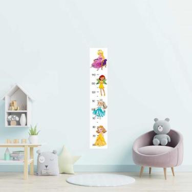 Imagem de Régua Adesiva Infantil Princesas Coloridas N09216 20x115cm - Adesivo B