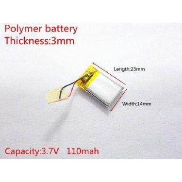 Imagem de 301423  C/ 110mah 3mmx14mmx23mm 2 Fios 3,7v Nova - KMIG