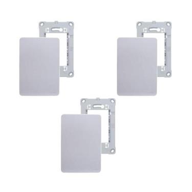Imagem de Kit 3 Placa 4X2 Cega S730100274 Gamma Silver Orion Schneider
