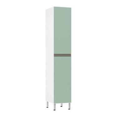 Imagem de Paneleiro Simples 40cm 2 Portas Pérola Branco Polar C/Verde - LUCIANE 