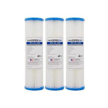 Imagem de Kit 3 Refil Plissado Hydronix 50M 10X2.1/2 Spc-25-1050