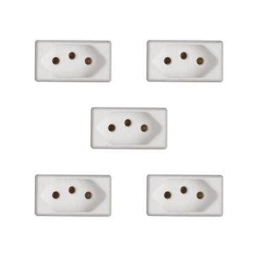 Imagem de Kit 5 Modulo Tomada 20A 250V Branco Liz Tramontina 57115/032