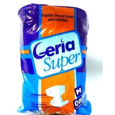 Imagem de Fralda Geriátrica GeriaSuper Mais Conforto M com 8 unidades