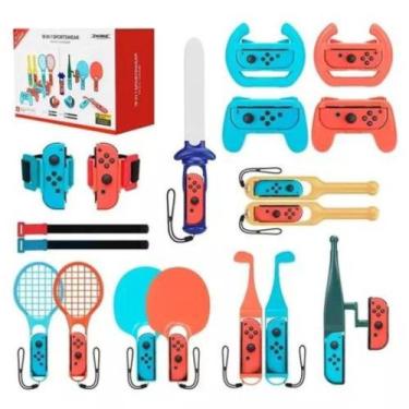 Imagem de Super Kit 18 em 1 Diversos Acessórios Super Pack Para Jogos Compatível