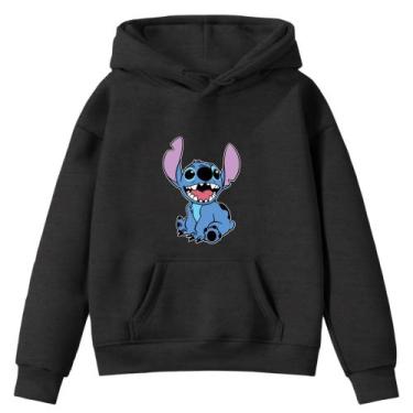 Imagem de Moletom Infantil Sti-tch Sentado Desenho Infância Bolso Canguru com Ca