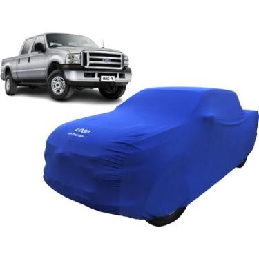 Imagem de Capa Automotiva Tecido Camionete Ford F250 Cabine Dupla - Mz, Azul