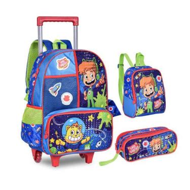 Imagem de Kit Mochila Roda Gato Galactico Original Clio