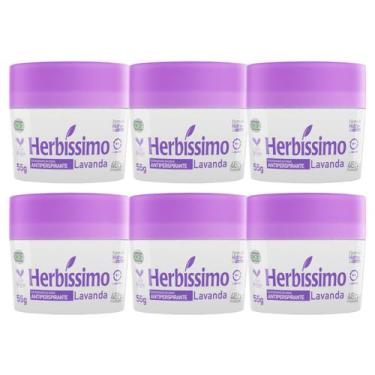 Imagem de Kit 6 Desodorante Creme Lavanda Herbíssimo 55G - Dana - Dana Cosmético