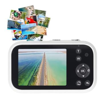 Imagem de Câmera Fotográfica Digital Com 48 MP e FHD 1080P, Zoom Digital 16x, 11 Filtros, 3 Jogos, Câmera de Vlogging para Crianças, Adultos e Todos, para Uso Interno e Externo (Branco)