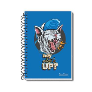 Imagem de Caderno Pauta Branca pequeno rox espiral 48 folhas