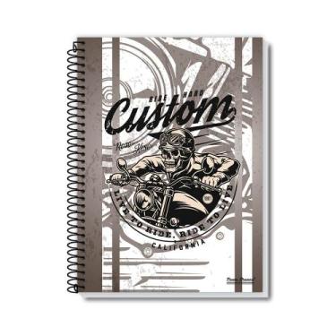 Imagem de Caderno Pauta Branca pequeno rox espiral 48 folhas