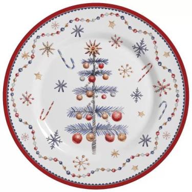 Imagem de Conjunto com 6 Pratos Raso Greetings Natal Ø29cm - Alleanza Cerâmica