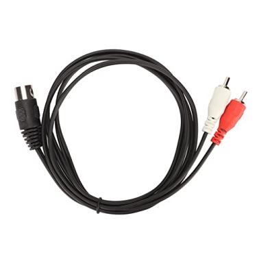Imagem de Cabo Din Macho de 5 Pinos para 2, Plug and Play para Cd Player, Vcr, Dvd, Conexão de Som, Capa de Fio de Pvc, Cabo Macio de 1.5m de Comprimento