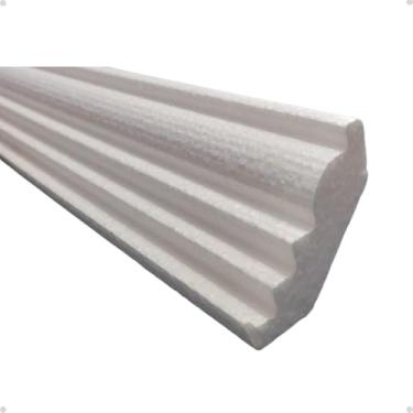 Imagem de Moldura Teto Isopor eps Sanca Roda Forro roda teto Kit 10m - Modelo PP3D - Hobbyart Molduras