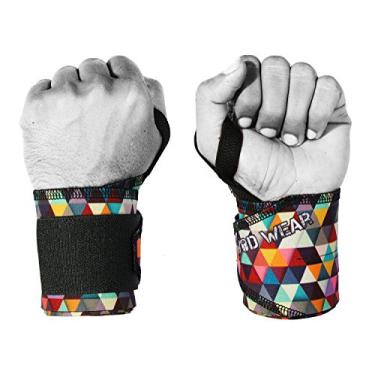 Imagem de (Diamond) - WOD Wear Wrist Wraps with Thumb Loop (Thick) by Great Wrist Supports for Cross Training, Weightlifing, Powerlifting, Bodybuilding, Olympic Weightlifting - One Size Fits All