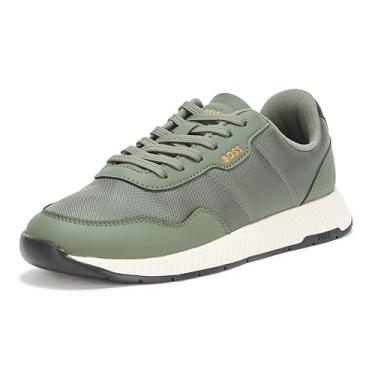 Imagem de BOSS Tênis masculino de cano baixo misto de couro, Jimbro, 38