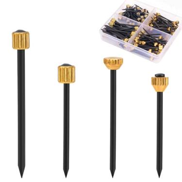 Imagem de 120 peças de pregos, 4 estilos reutilizáveis para moldura, pregos, ganchos de parede para pendurar pregos decorativos para parede de madeira, drywall, espelhos, cestos