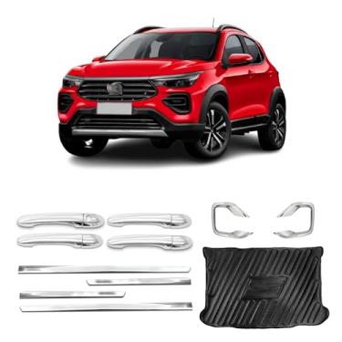 Imagem de Kit para Adaptável Para Pulse 2018 2019 2020 2021 2022 2023 Moldura Auxiliar Farol de Milha Maçaneta 4 Portas Protetor de Porta-Malas Friso Lateral da Porta Slim.