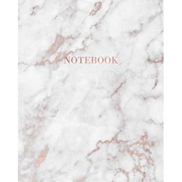 Imagem de Notebook: Rose Gold Marble and Faux Rose Gold - Dotted Bullet Grid Journal (8 x 10 inches) - 120 Dot Pages