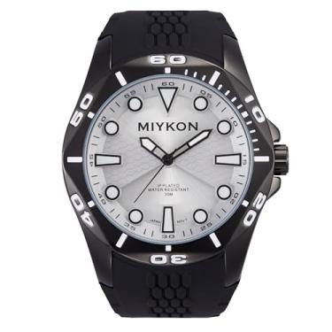Imagem de Miykon Relógios de mergulho masculinos | Relógio analógico esportivo casual masculino com pulseira de silicone genuína e confortável | ponteiros luminosos, vidro resistente a arranhões, quartzo