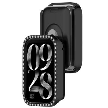 Imagem de MOTONG Capa protetora compatível com Xiaomi Smart Band 9 Pro - Capa protetora para relógio de PC compatível com Xiaomi Smart Band 9/8 Pro (PC preto)