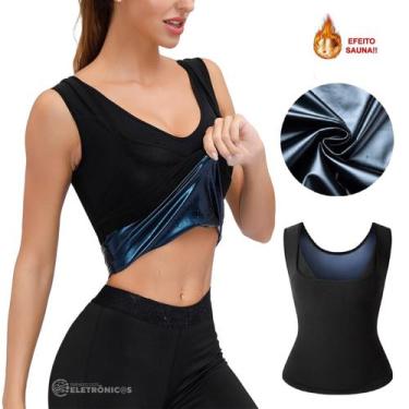 Imagem de Regata Cinta Modeladora Feminina Efeito Sauna Sweat Shaper Redutora De