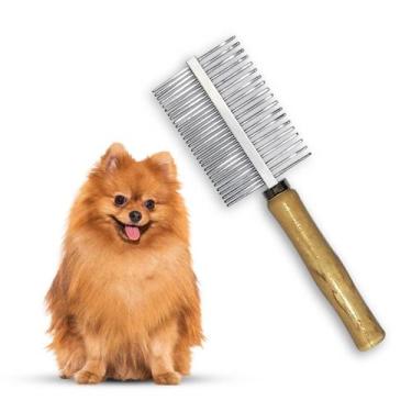 Imagem de Pente Pet Para Cachorro Pente Duplo Profissional Chalesco