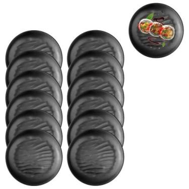 Imagem de 12 Pratos Travessa Melamina 20cm Sushi Restaurante Oriental - Riodeour