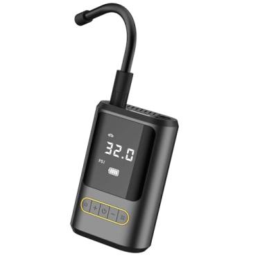 Imagem de Bomba inflável portátil para pneu de carro, tela digital, 32 PSI (modelo de carregamento de carro de bateria de lítio)