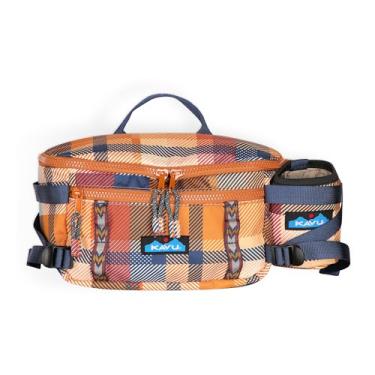 Imagem de KAVU Bolsa de cinto unissex para adultos, pochete com refrigerador de bebidas destacável, xadrez, tamanho único, Xadrez de cabine, One Size, Pochete com bolsa de cinto com refrigerador de bebidas