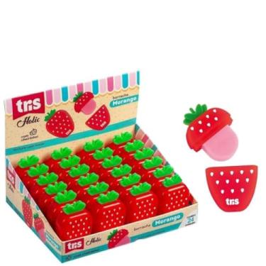 Imagem de Borracha Moranguinho Perfumada Holic Docinhos Tris 2025 1 Unidade