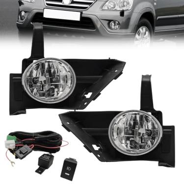 Imagem de Faróis de neblina compatíveis com Honda CRV 2005 2006 faróis de neblina com chicote de fios e interruptor 9006 12V 55W lado esquerdo e direito do passageiro