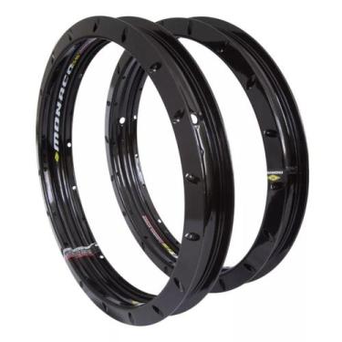 Imagem de Par Aro Monaco GS CG Titan Fan Start YBR 125 150 160 Preto