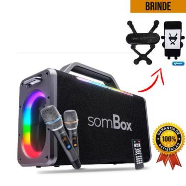 Imagem de Caixa De Som Potente 200W RMS Bluetooth  prova D'água Karaokê Microfon