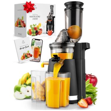 Imagem de Centrifuga de Frutas com Motor Silencioso e Função Reversa, 110V 250W, Zulay Kitchen, Preta