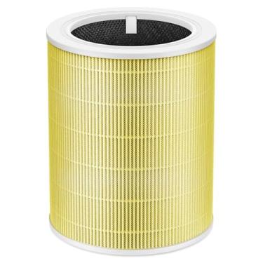 Imagem de JISIZKY Filtro de ar de substituição compatível com purificador de ar LEVOIT Core 600S-RF, H13 True HEPA 3 em 1 (1 pacote, amarelo)